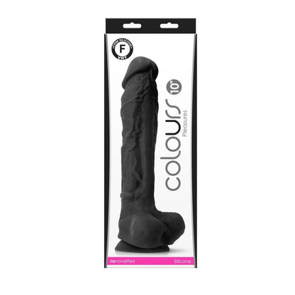 NS TOYS - COLOURS - PLEASURES - 10" DILDO - BLACK