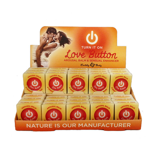 EARTHLY BODY - LOVE BUTTON COUNTER DISPLAY (30 PIECES)