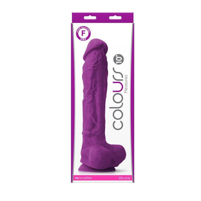 NS TOYS - COLOURS - PLEASURES - 10" DILDO - PURPLE