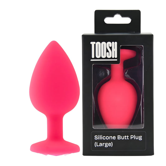 TOOSH - PINK SILICONE BUTT PLUG LARGE