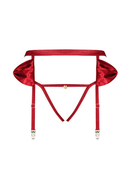 OBSESSIVE - RUBINESA GARTER BELT & CROTCHLES THONG L/XL_B0O25_7