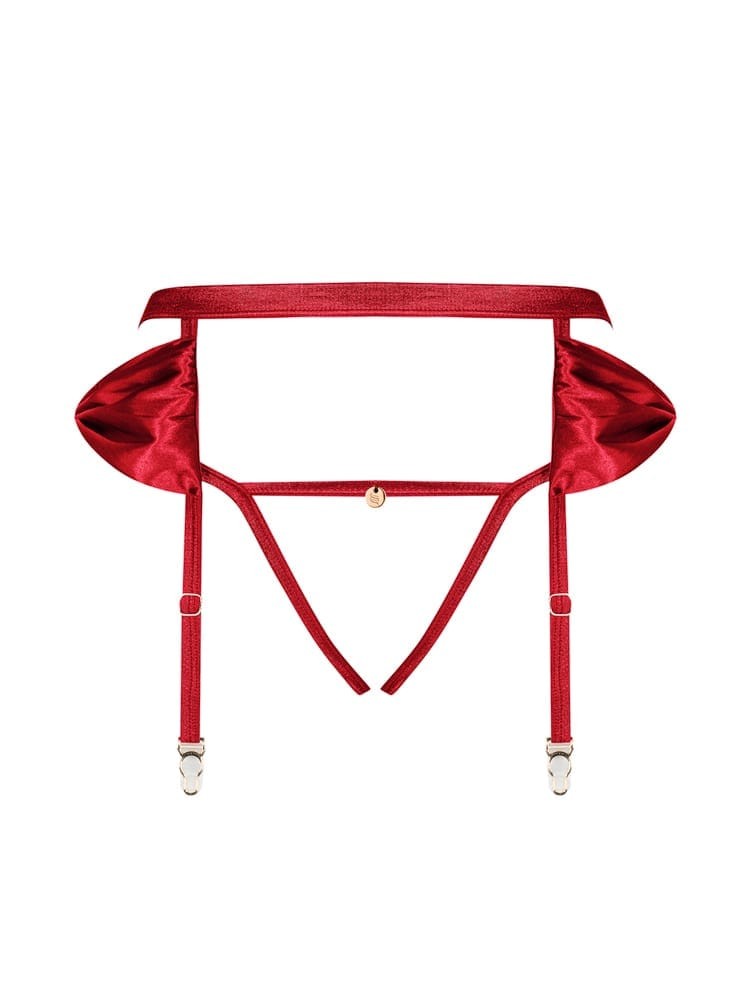 OBSESSIVE - RUBINESA GARTER BELT & CROTCHLES THONG L/XL_B0O25_7