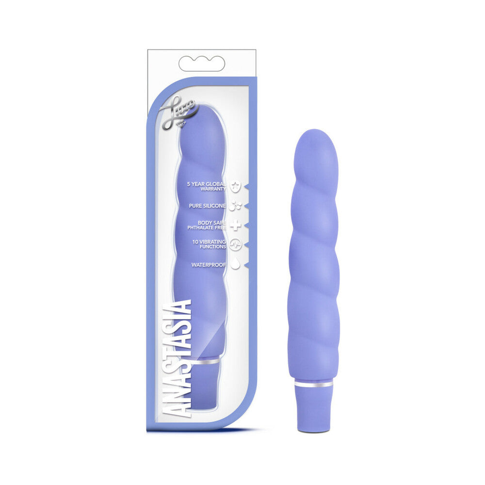 BLUSH - LUXE ANASTASIA SILICONE SLIMLINE VIBRATOR PERIWINKLE