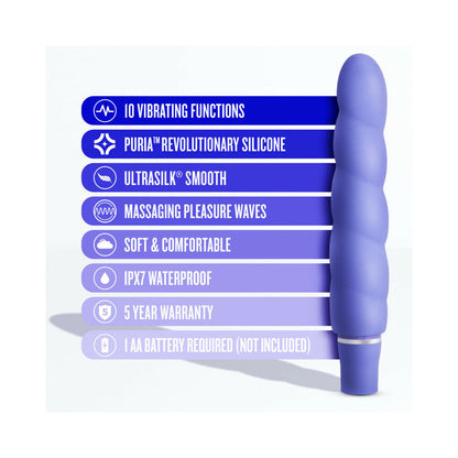 BLUSH - LUXE ANASTASIA SILICONE SLIMLINE VIBRATOR PERIWINKLE