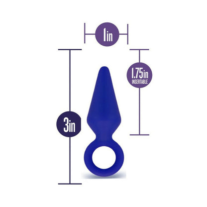 LUXE CANDY RIMMER SMALL SILICONE ANAL PLUG BLUE