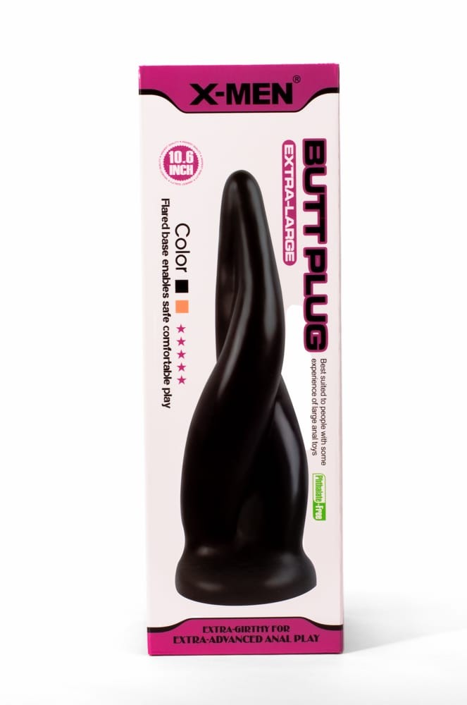 X-MEN - X-MEN 10.6" EXTRA LARGE BUTT PLUG BLACK