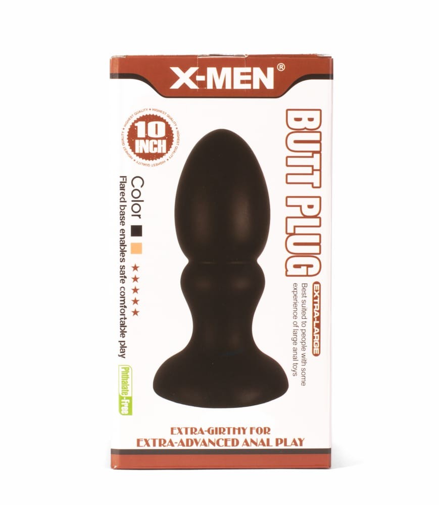 X-MEN - X-MEN 10" HUGE BUTT PLUG BLACK 1