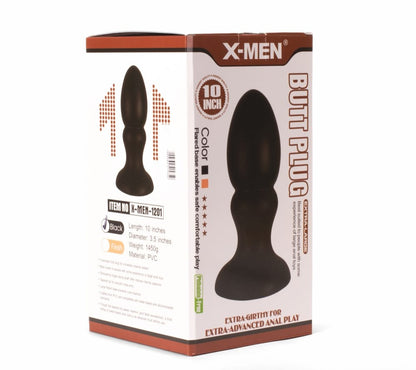 X-MEN - X-MEN 10" HUGE BUTT PLUG BLACK 1