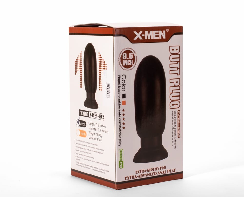 X-MEN - X-MEN 9.6" HUGE BUTT PLUG BLACK 1