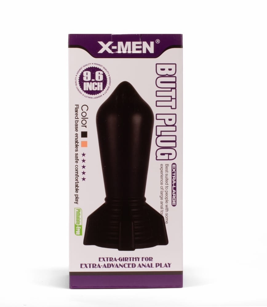 X-MEN - X-MEN 9.6" HUGE BUTT PLUG BLACK 2
