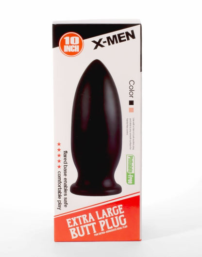 X-MEN - X-MEN 10" EXTRA LARGE BUTT PLUG BLACK