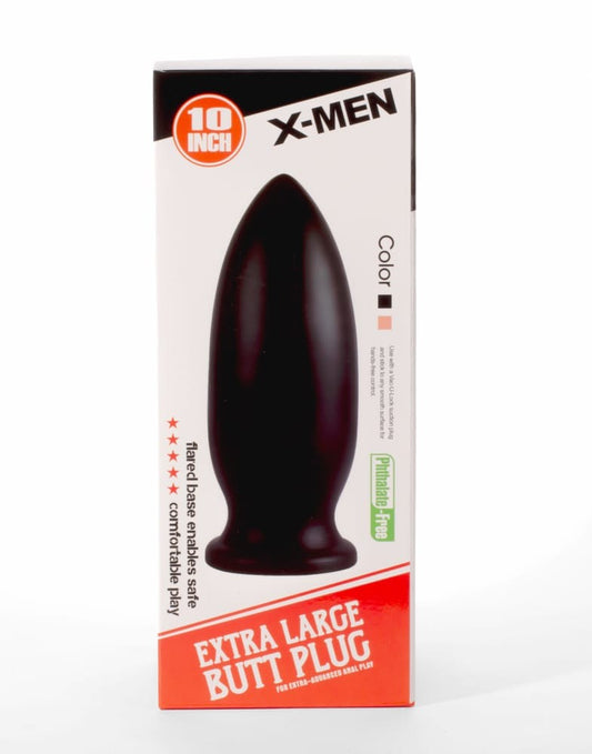 X-MEN - X-MEN 10" EXTRA LARGE BUTT PLUG BLACK