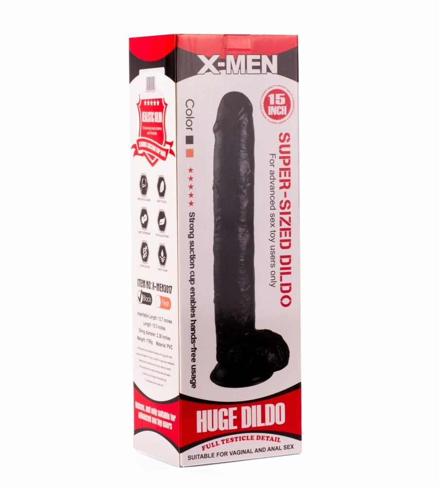 X-MEN - X-MEN 16" SUPER-SIZED DILDO BLACK