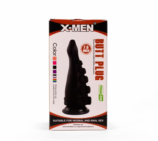 X-MEN - X-MEN 7" BUTT PLUG BLACK