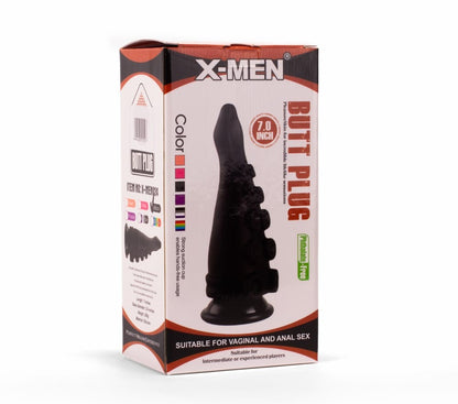 X-MEN - X-MEN 7" BUTT PLUG BLACK