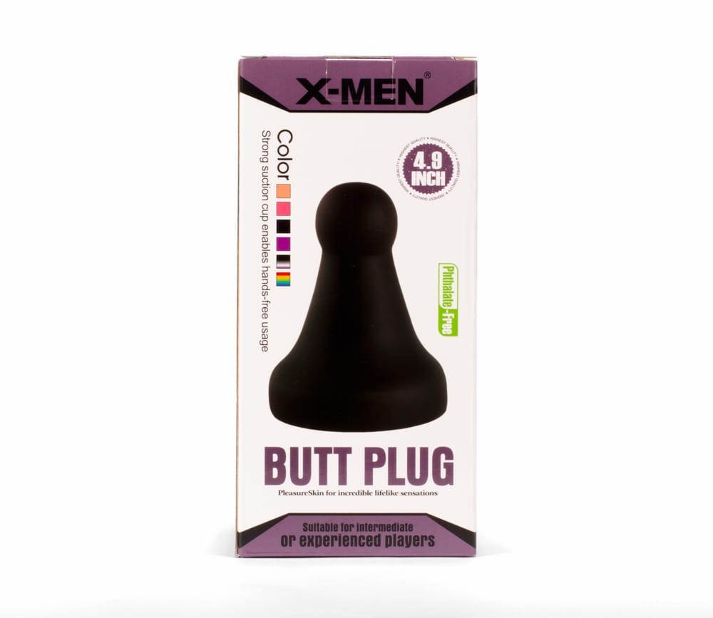 OUTLET - X-MEN 4.8" BUTT PLUG BLACK