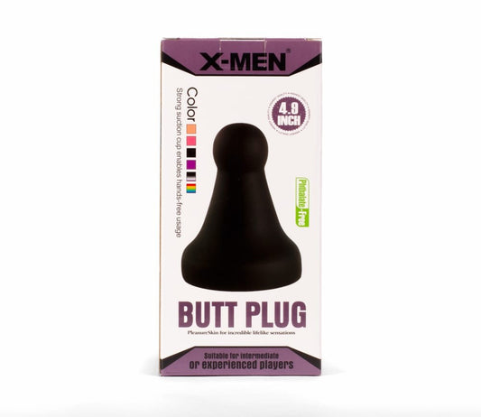 OUTLET - X-MEN 4.8" BUTT PLUG BLACK