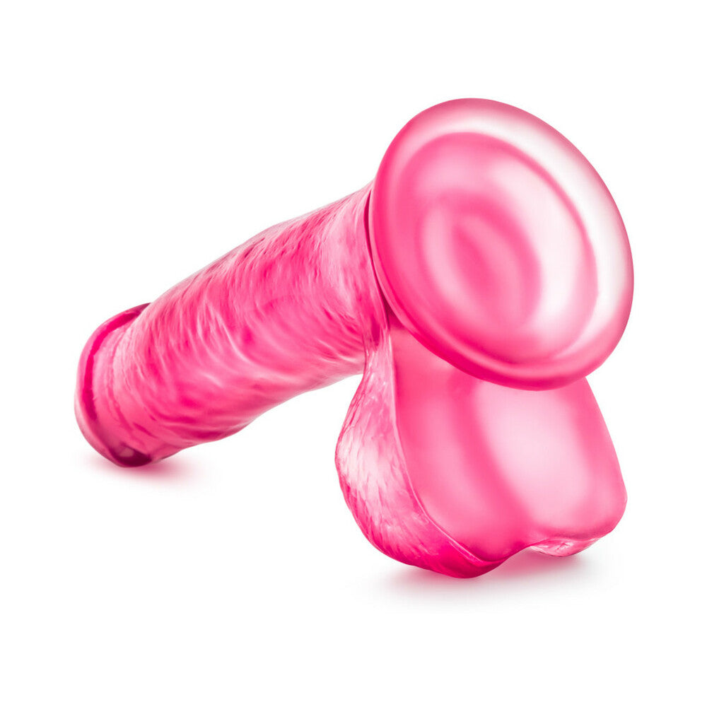 B YOURS SWEET ''N HARD 1 REALISTIC 7 IN. DILDO WITH BALLS PINK