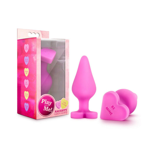 BLUSH - PLAY WITH ME NAUGHTY CANDY HEARTS ''BE MINE'' ANAL PLUG PINK