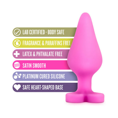 BLUSH - PLAY WITH ME NAUGHTY CANDY HEARTS ''BE MINE'' ANAL PLUG PINK