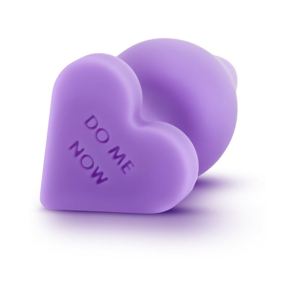 BLUSH - PLAY WITH ME NAUGHTY CANDY HEARTS ''DO ME NOW'' ANAL PLUG PURPLE