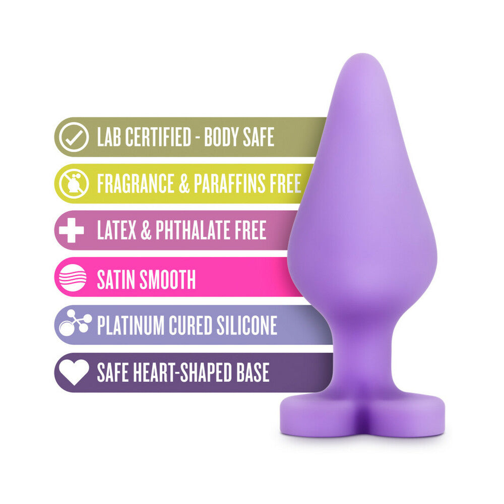 BLUSH - PLAY WITH ME NAUGHTY CANDY HEARTS ''DO ME NOW'' ANAL PLUG PURPLE