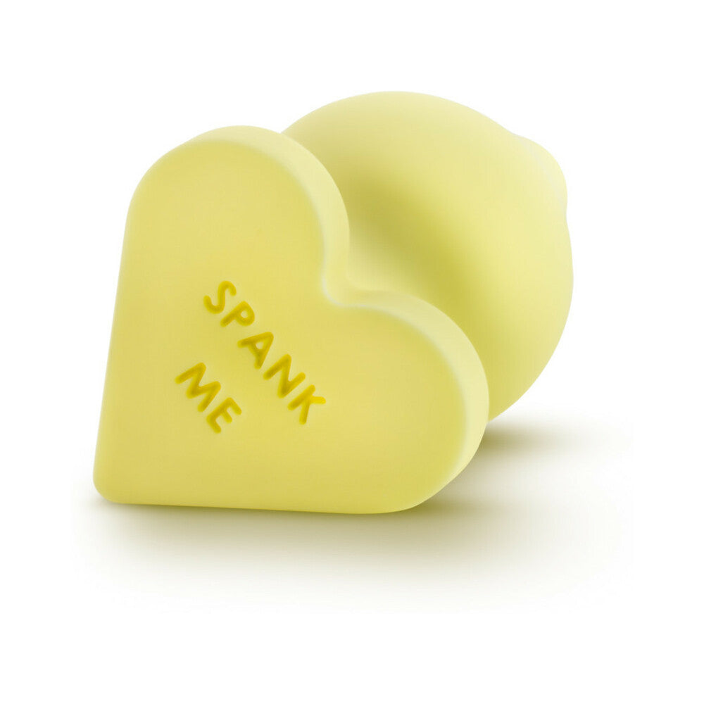PLAY WITH ME NAUGHTY CANDY HEARTS ''SPANK ME'' ANAL PLUG YELLOW