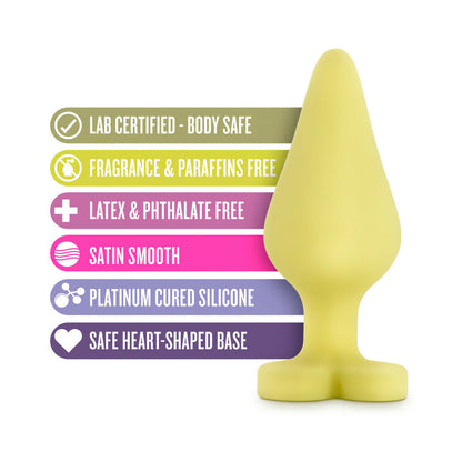 BLUSH - PLAY WITH ME NAUGHTY CANDY HEARTS ''SPANK ME'' ANAL PLUG YELLOW