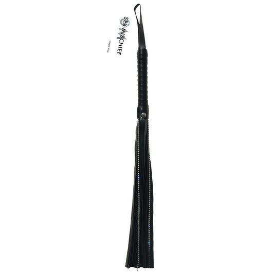 SPORTSHEETS - SEX & MISCHIEF CRYSTAL WHIP BLACK