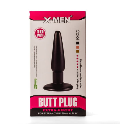 X-MEN - X-MEN 10" EXTRA GIRTHY BUTT PLUG BLACK I_B0O50_1