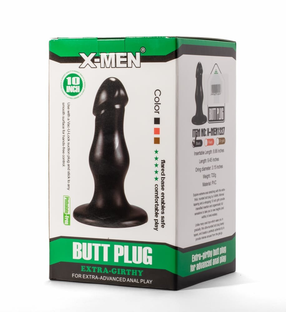 X-MEN - X-MEN 8.66" EXTRA GIRTHY BUTT PLUG BLACK II
