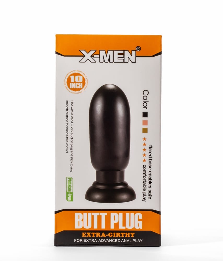 X-MEN - X-MEN 7.87" EXTRA GIRTHY BUTT PLUG BLACK