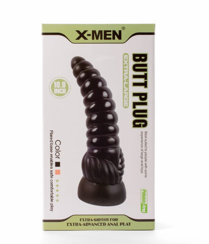 X-MEN - X-MEN 10.9" EXTRA LARGE BUTT PLUG BLACK