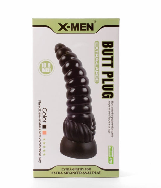 X-MEN - X-MEN 10.9" EXTRA LARGE BUTT PLUG BLACK
