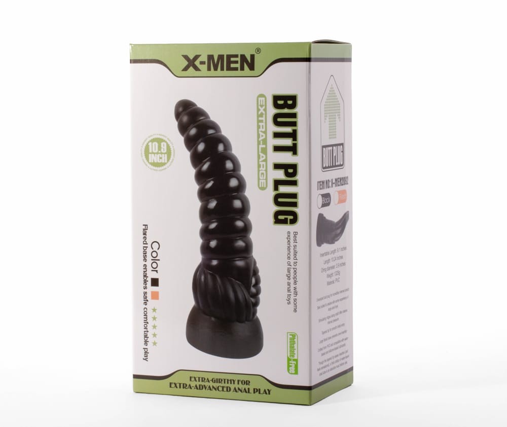 X-MEN - X-MEN 10.9" EXTRA LARGE BUTT PLUG BLACK