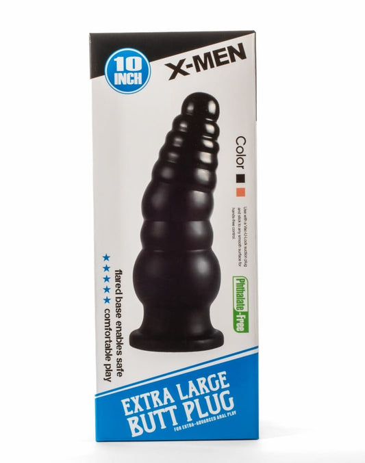 X-MEN - X-MEN 10" EXTRA LARGE BUTT PLUG BLACK II