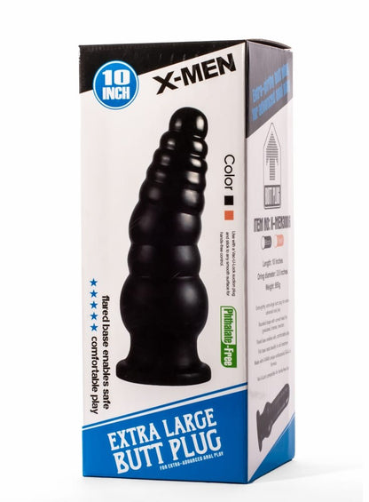 X-MEN - X-MEN 10" EXTRA LARGE BUTT PLUG BLACK II