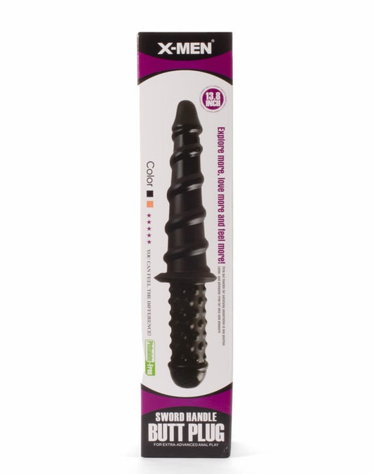 X-MEN - X-MEN 13.8" SWORD HANDLE BUTT PLUG BLACK I