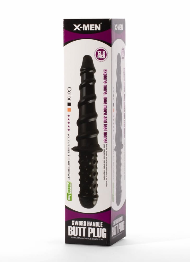 X-MEN - X-MEN 13.8" SWORD HANDLE BUTT PLUG BLACK I