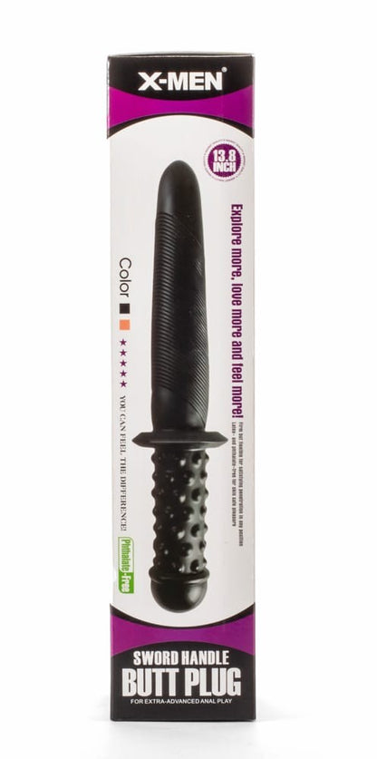X-MEN - X-MEN 13.8" SWORD HANDLE BUTT PLUG BLACK II