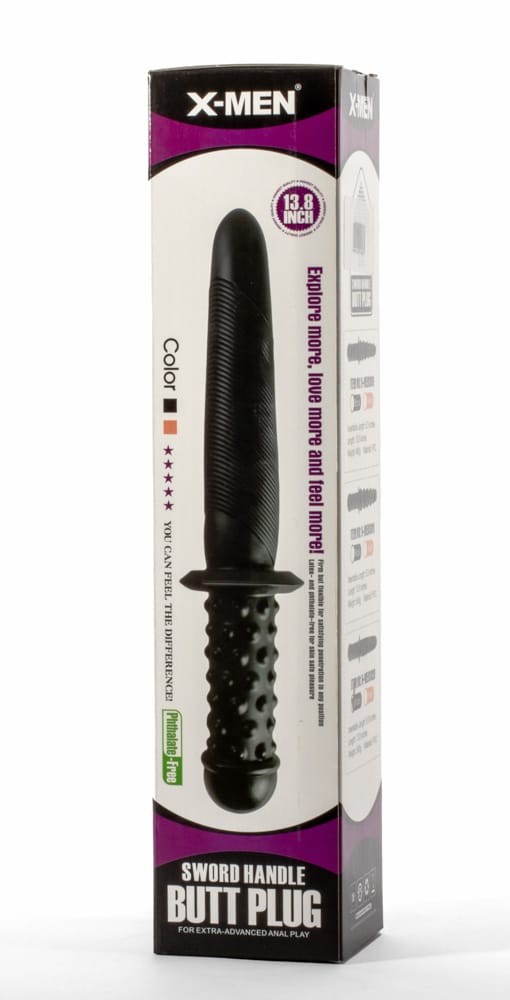 X-MEN - X-MEN 13.8" SWORD HANDLE BUTT PLUG BLACK II