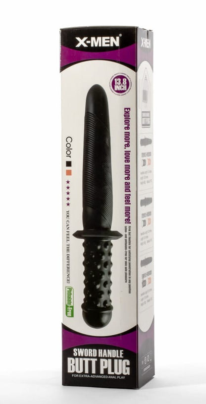 X-MEN - X-MEN 13.8" SWORD HANDLE BUTT PLUG BLACK II