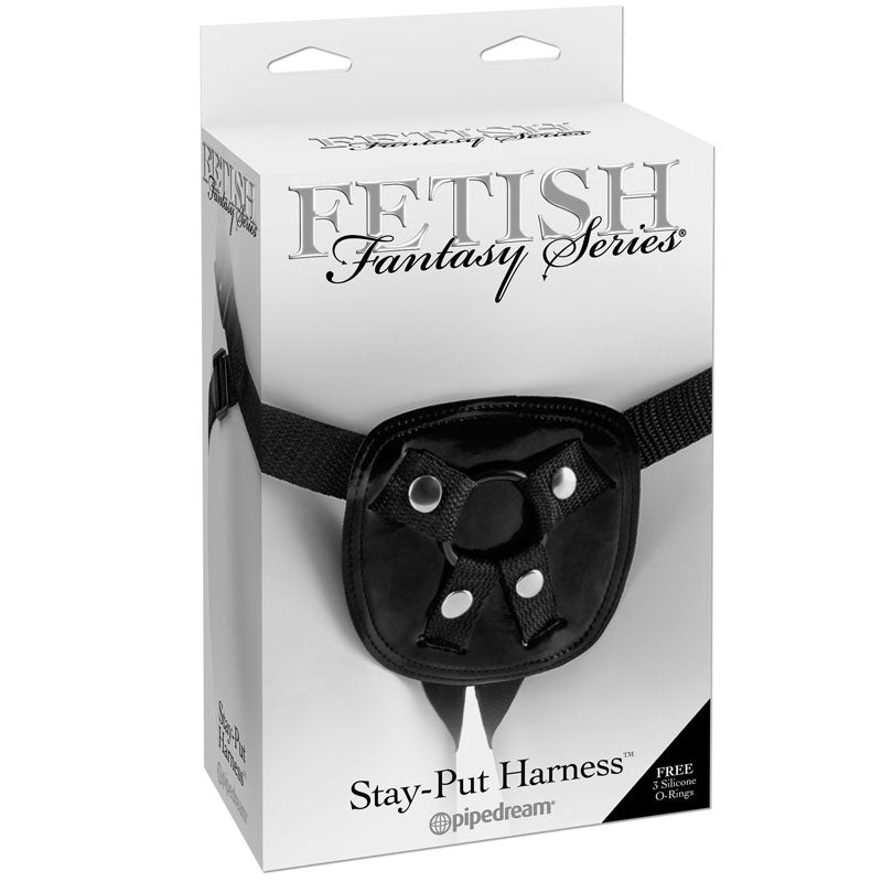 FETISH FANTASY SERIES ADJUSTABLE STAY-PUT HARNESS BLACK