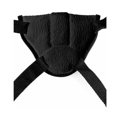 FETISH FANTASY SERIES ADJUSTABLE VIBRATING PLUSH HARNESS BLACK