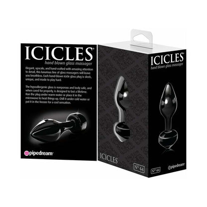 ICICLES NO. 44 GLASS ANAL PLUG 3.25 IN. BLACK
