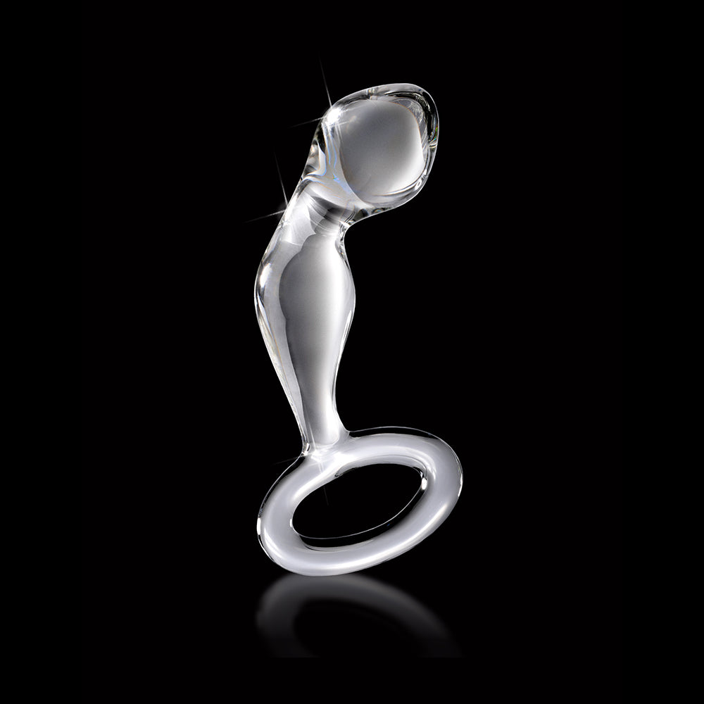 ICICLES NO. 46 GLASS PROSTATE MASSAGER 3.5 IN. CLEAR
