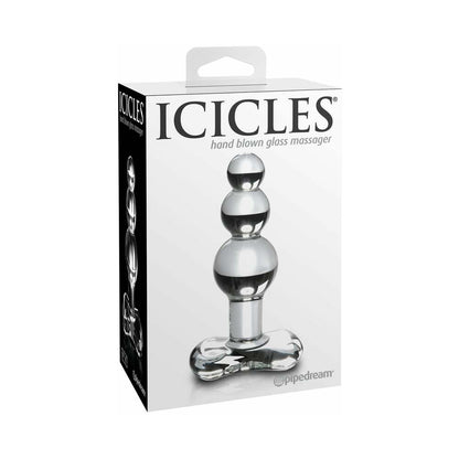 ICICLES NO. 47 BEADED 4 IN. GLASS ANAL PLUG CLEAR