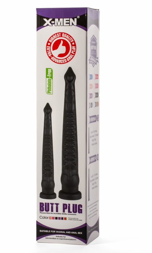 X-MEN - X-MEN 17.32" BUTT PLUG PVC BLACK