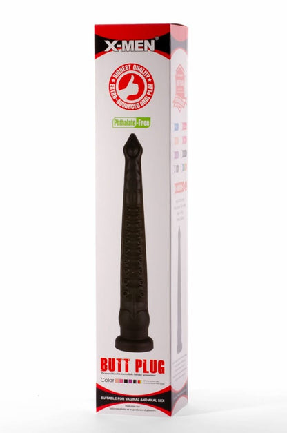 OUTLET - X-MEN 23.23" BUTT PLUG PVC BLACK