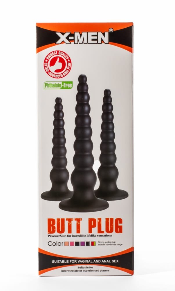 X-MEN - X-MEN 11.81" BUTT PLUG BLACK L